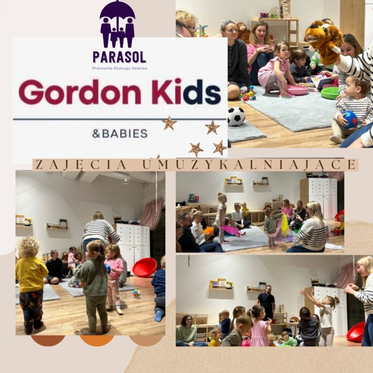 Plakat Muzykolotka Gordon Kids & Babies, zajęcia umuzykalniające nauka